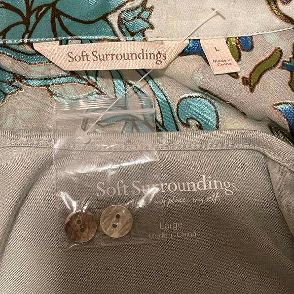 Soft Surroundings Becca Shirt & Cami - Burnout Velvet top - Picture 8 of 8